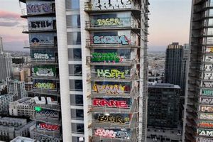 Los Angeles Skyscraper Vandalized by Graffiti Artists Discover the World's Most Iconic Skyscrapers: Architecture, Design, and Innovation Los Angeles Skyscraper Vandalized by Graffiti Artists | Discover the World's Most Iconic Skyscrapers: Architecture, Design, and Innovation