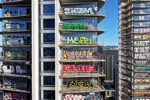 Uncover the Artistic Canvas: DTLA Skyscraper Graffiti Revealed | Discover the World's Most Iconic Skyscrapers: Architecture, Design, and Innovation